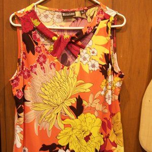 NY & CO. 7TH AVENUE Floral Tank SZ. Large